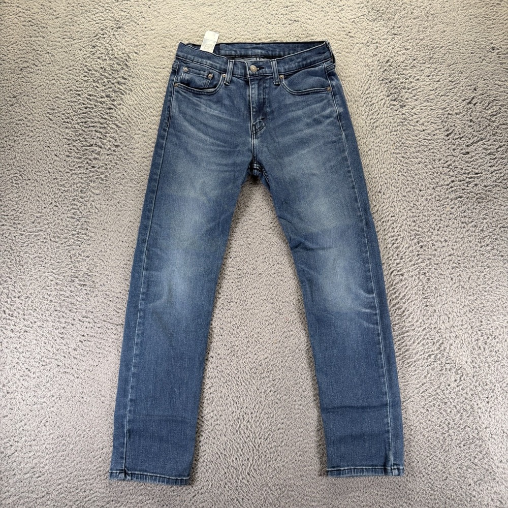 Levi's 502 Jeans Mens 28x29 Blue Cotton Denim Straight Leg Travel Faded Workwear